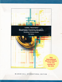 Business Communication : Building Critical Skills