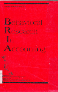 Behavior research in accounting