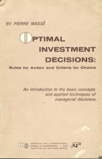 Optimal Investment Decisions