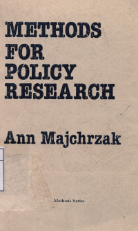 Methods for Policy Research, Jilid 3