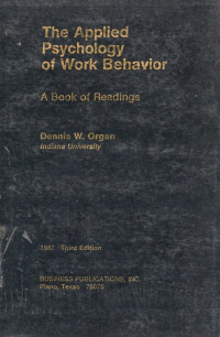 Image of The Applied Psychology of Work Behavior : A Book Readings