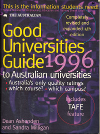 Image of The Australian Good Universities Guide 1996 to Australian Universities